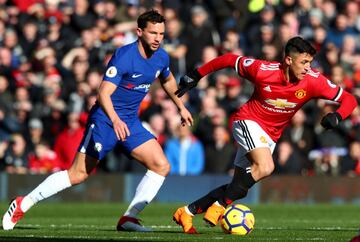 Así fue el partido de Alexis en el United-Chelsea