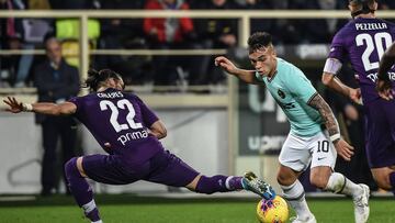 Martin C&aacute;ceres ante el Inter.