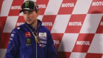 Jorge Lorenzo durante la rueda de prensa previa al Gran Premio de Argentina.