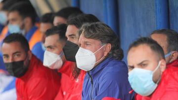 El &#039;Boquer&oacute;n&#039; Esteban durante su debut como entrenador del Xerez Club Deportivo.