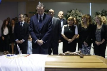 El Rey Felipe VI y el presidente del Real Madrid, Florentino Pérez.