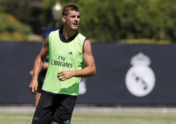 Morata during pre-season training with Real Madrid in Los Angeles.