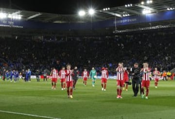 Los jugadores celebran el pase a las semifinales de la Champions.