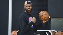 LeBron James, durante un entrenamiento