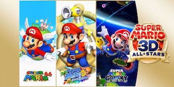 Super Mario 3D All-Stars incluye Super Mario 64, Super Mario Sunshine y Super Mario Galaxy.