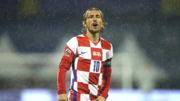 Modric, durante un partido con Croacia.