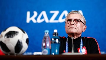 Adam Nawalka, director técnico de Polonia, en la previa al partido ante Colombia por la fecha 2 del Grupo H del Mundial Rusia 2018
