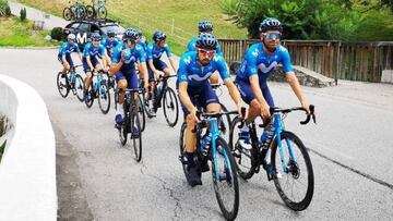 El Movistar ultima en Niza un 'ocho' para reaccionar en el Tour