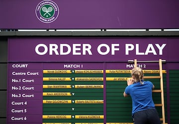 Hasta 2021, un comité de Wimbledon se reservaba el derecho de elegir a los cabezas de serie, tanto de individuales como de dobles, en función de sus actuaciones previas en la campaña de hierba, no exclusivamente por su posición en los rankings mundiales. El antiguo sistema hacía que, por ejemplo, Roger Federer, tuviera un puesto más alto que Rafa Nadal en el sorteo de los cuadros aunque el español estuviera por encima del suizo en la clasificación. Djokovic es el cabeza de serie número uno de la presente edición.