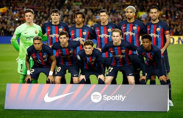 Formación inicial del Barcelona.