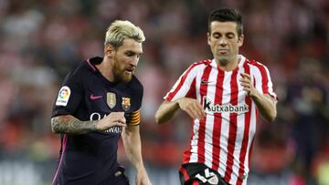 FC Barcelona - Athletic Club. Leo Messi y Markel Susaeta.