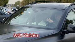 Los tres jugadores que llegaron al límite de la hora a Valdebebas y uno de ellos, Vinicius