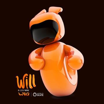 Will, mascota de los World Roller Games en 2019.