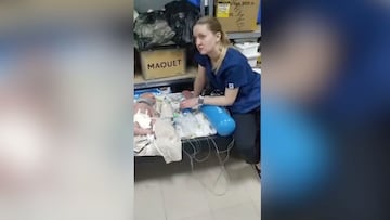 El vídeo de los bebés en el sótano de una UCI neonatal que muestra la realidad de la guerra
