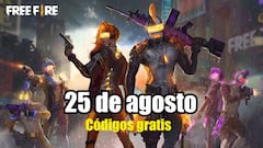 Códigos Free Fire de hoy 25 de agosto de 2021; todas las recompensas gratis