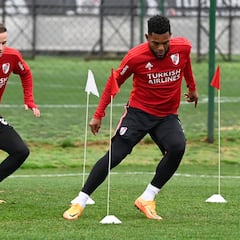 Miguel Ángel Borja prepara su debut con River Plate