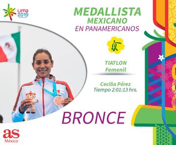 Bronce en Triatlón femenil