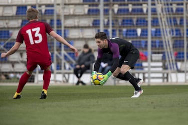 Luca Zidane, en uno de los amistosos Sub-20 entre Francia y Estados Unidos disputados en el Pinatar Arena. 90 minutos. 762 km.