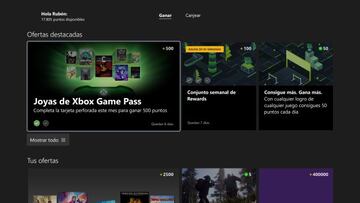 Desde la app de Microsoft Rewards en Xbox veremos mejor qué promociones hay
