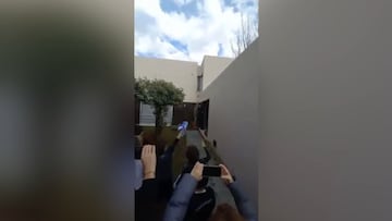 Messi greets jubilant Argentina fans at his front door