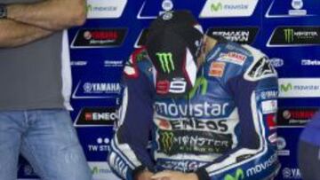 Jorge Lorenzo termin&oacute; enfadado con Bridgestone por el rendimiento de los neum&aacute;ticos.