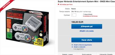 Super Nintendo Mini, nuevo objeto de especulación eBay en 2 horas