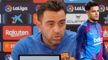 Xavi se despide de Coutinho