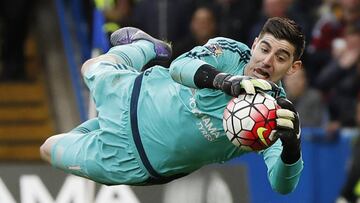 El guardameta del Chelsea y de B&eacute;lgica, Thibaut Courtois, durante un partido.