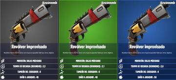 Todos los Rev&oacute;lveres Improvisados de la Temporada 6 de Fortnite