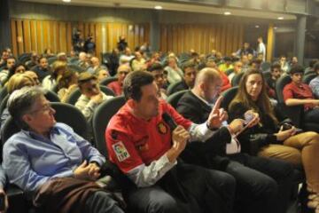 Sissoko, Brandon, Pol Roger, Cabrero, Fernando Vázquez y Molango en el Encuentro con los Ases con Relaño, Roncero, Matallanas, Mora y San Martín.