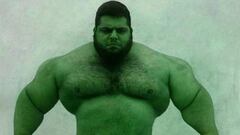 Sajad Gharibi, conocido como &#039;el Hulk iran&iacute;&#039;.