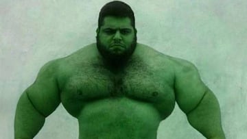 Sajad Gharibi, conocido como 'el Hulk iraní'.