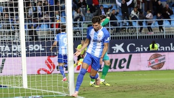 El M¨¢laga necesita gol
