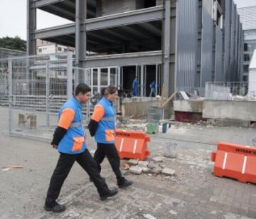 El estadio de Curitiba sin hacer y España se entrenó en "Cajú"