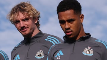 Woltemade y Ramsey, en el entrenamiento del Newcastle.