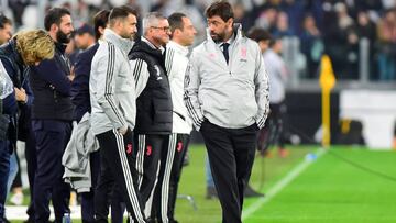 Soccer Football - Serie A - Juventus v Bologna - Allianz Stadium, Turin, Italy - October 19, 2019 Juventus president Andrea Agnelli before the match REUTERS/Massimo Pinca