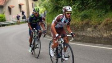 Quintana, a rueda de Pozzovivo.