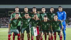   Mexico team group during the game Surinam vs Mexico National Team (Mexican National Team), corresponding to Group A of League A of the CONCACAF Nations League 2022-2023, at Dr. Ir. Franklin Essed Stadium, on March 23, 2023.

<br><br>

Equipo de la Seleccion de Mexico durante el partido Surinam vs Mexico (Seleccion Nacional Mexicana), correspondiente al Grupo A de la Liga A de la Liga de Naciones CONCACAF 2022-2023, en el Estadio Dr. Ir. Franklin Essed, el 23 de Marzo de 2023.