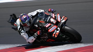 Martín, con la Aprilia RS-GP en Misano.