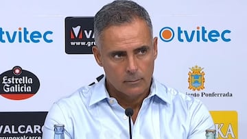 Jos¨¦ Gomes, en la rueda de prensa posterior a la derrota ante el Sporting.