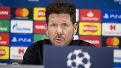 Simeone en rueda de prensa. 