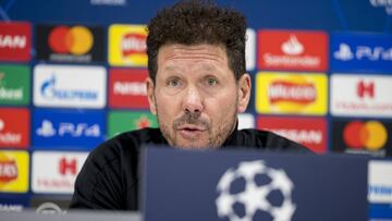 Simeone en rueda de prensa.
