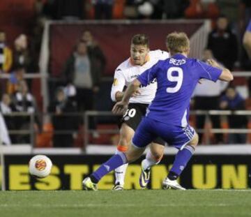 Valencia-Dinamo de Kiev. Debut de Cristian Portugués.