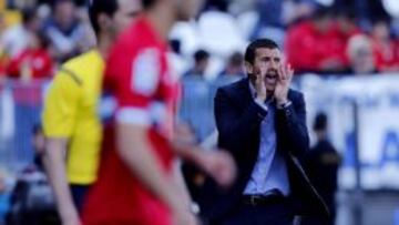 Javi Gracia, durante el partido ante el Espanyol.
