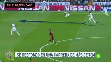 ¿Se repetirá? El carrerón de 70m de Bale para frenar a Salah: el Bernabéu le ovacionó