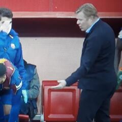 El enfado de Koeman con Araújo