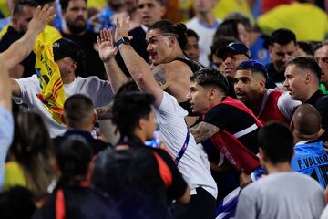 Al final del encuentro entre la selección uruguaya y la selección colombiano se produjeron unos hechos inadmisibles. Jugadores uruguayos se pelearon con aficionados colombianos que se situaban en la grada. Se prevén sanciones ejemplares por parte de Conmebol e incluso involucrando a la FIFA.