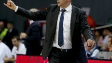 Pablo Laso, durante un partido de Euroliga esta temporada.