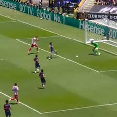 La ocasión clarísima de Sorloth que el noruego no acertó a marcar