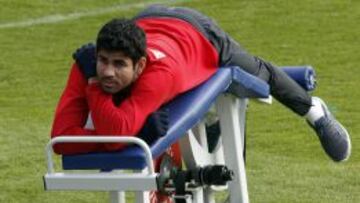 Diego Costa en una sesión en el Cerro del Espino.